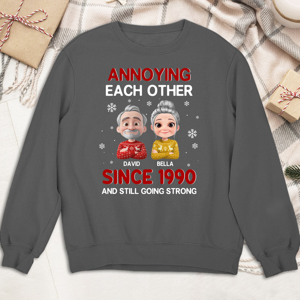 Custom Christmas Anniversary Keepsake Gifts For Husband • Annoying Each Other Christmas - Personalized Shirt