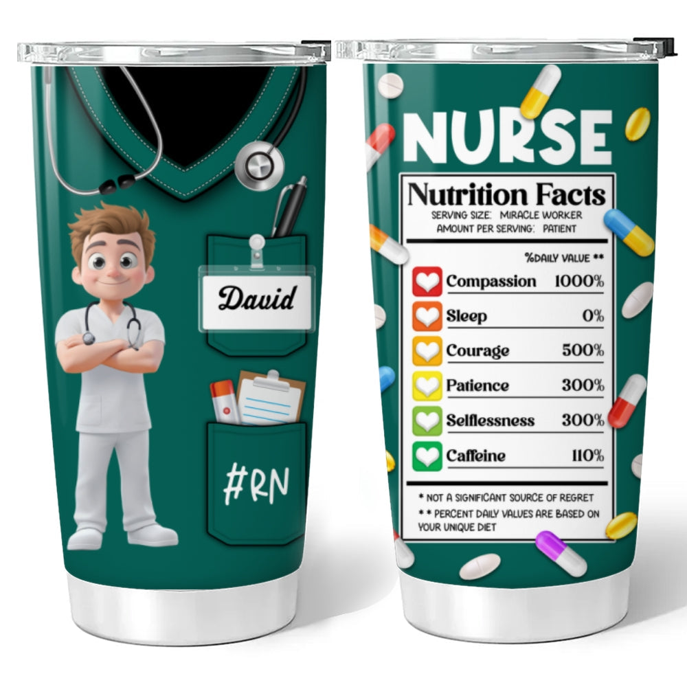 Nurse Nutrition Facts - Personalized Tumbler