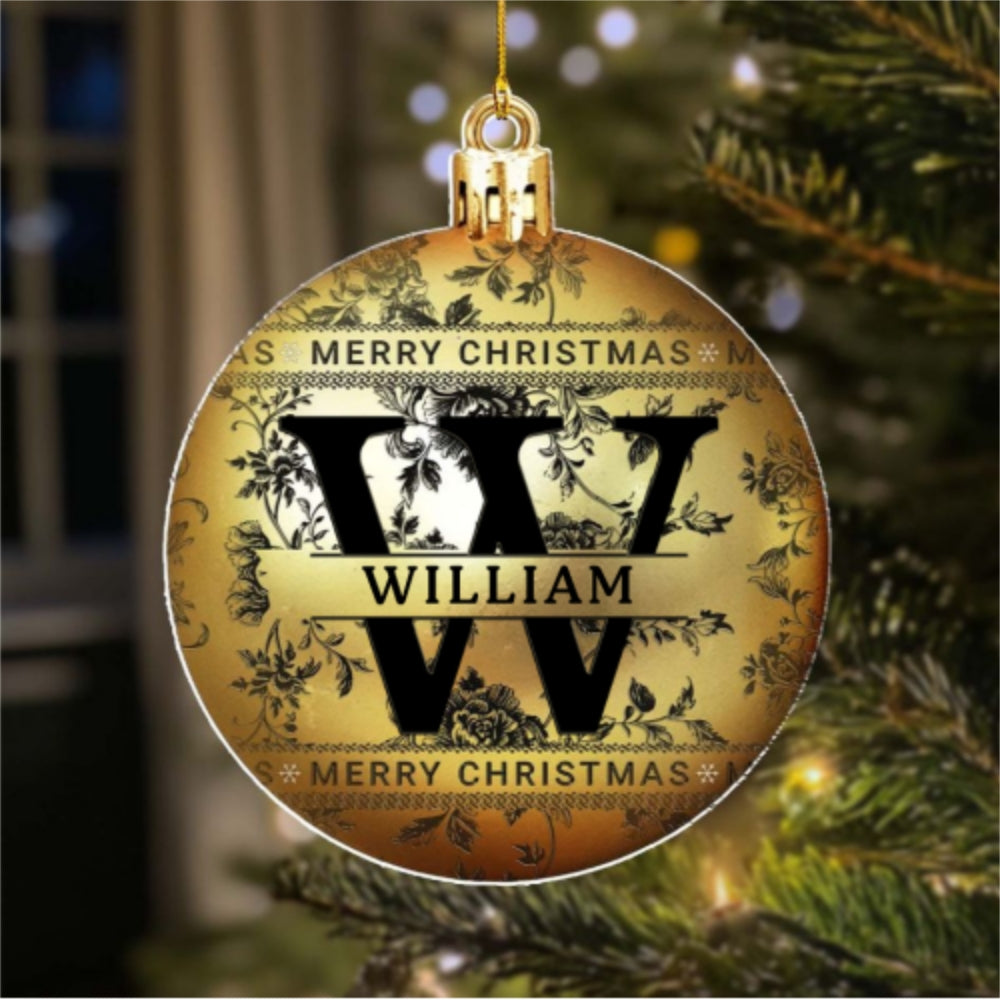 Custom Family Ornament, Christmas Gift for Family Members •  Merry Christmas With Name - Personalized Acrylic Ornament