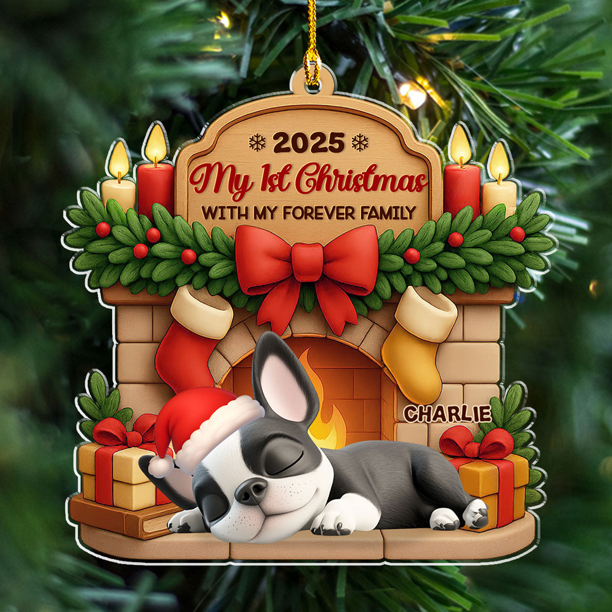 Custom Keepsake Christmas Ornament •  As A Family Member - Personalized 3D Effect Acrylic Ornament