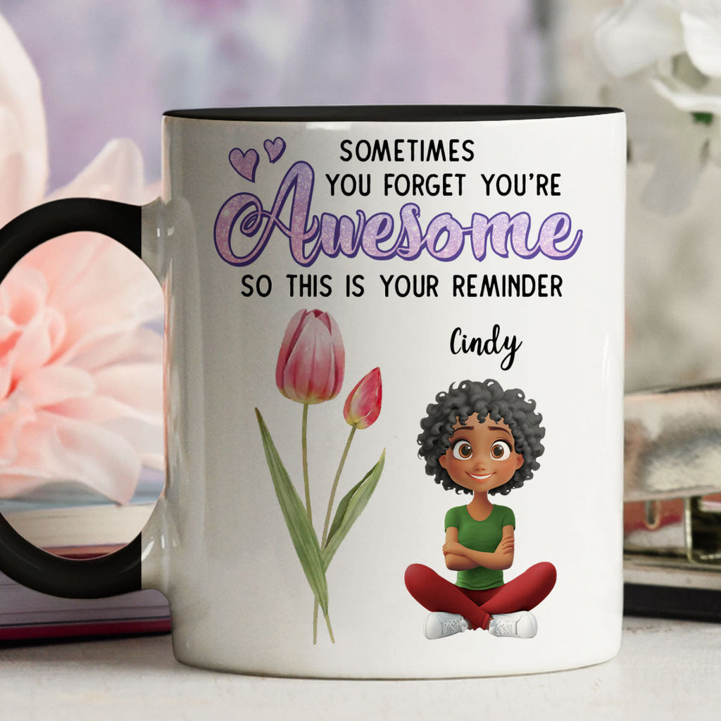 Custom Best Friend, Christmas & Birthday Friendship Keepsake Gift • Reminder Of Greatness For Bestie - Personalized Accent Mug