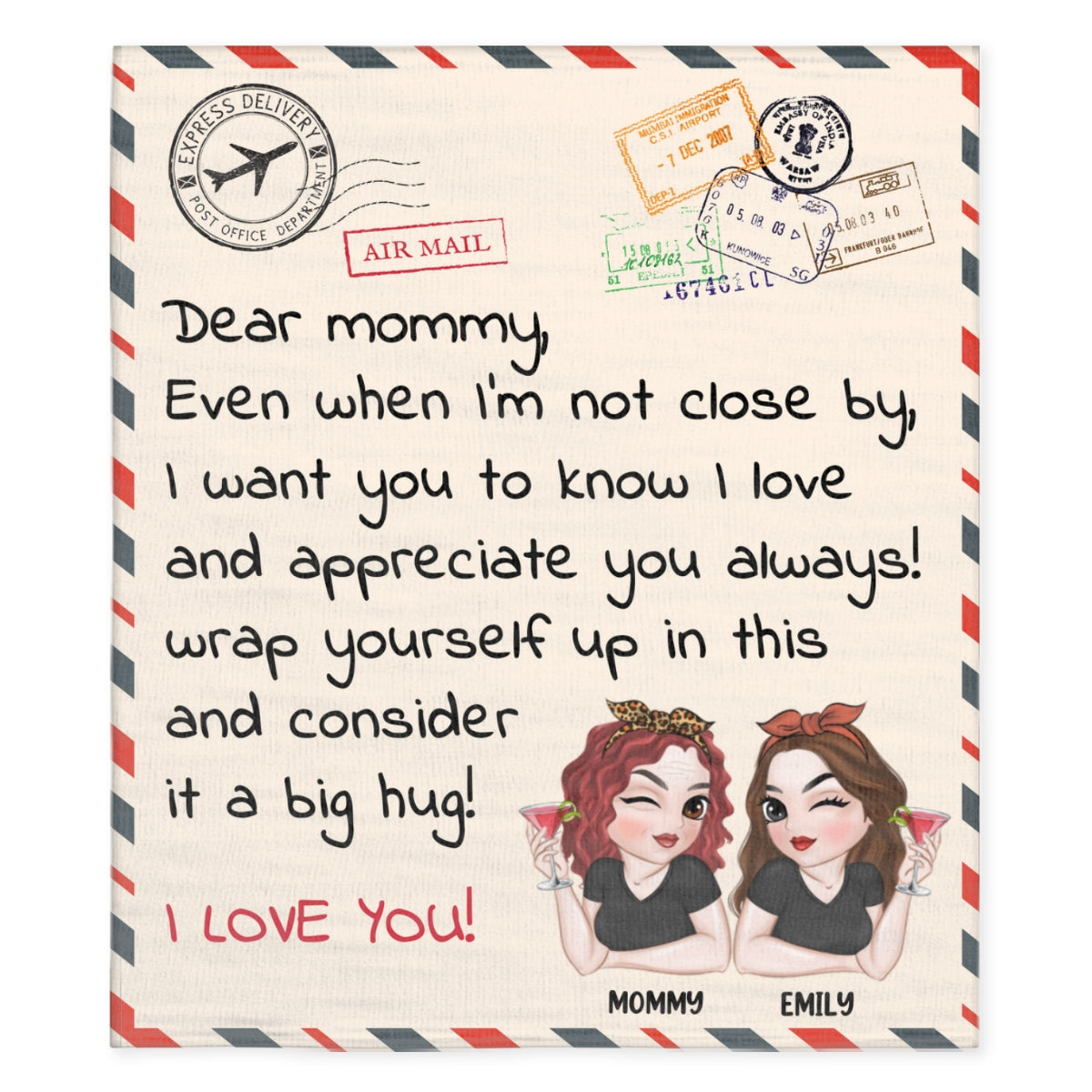 Love Mom So Much - Personalized Fleece Blanket