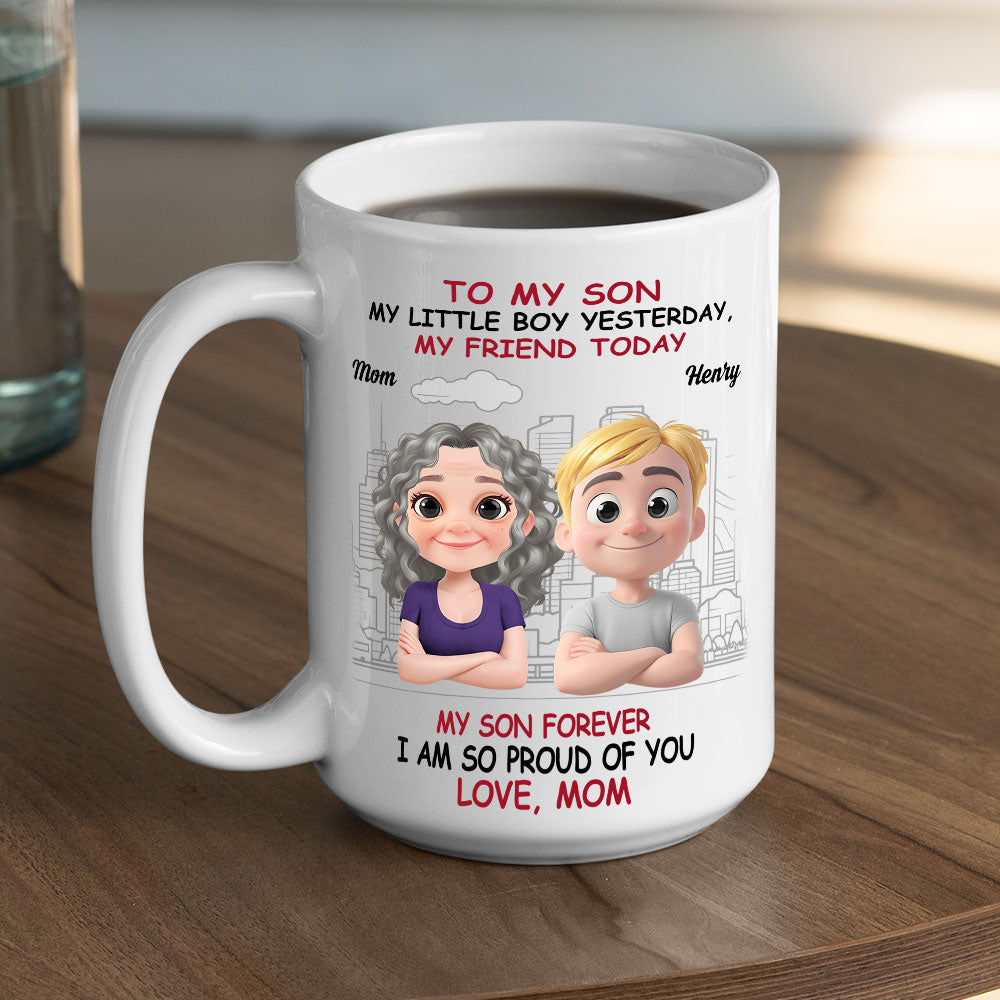 Custom Father's Day Gift For Son • Love You More Each Day Son - Personalized Coffee Mug