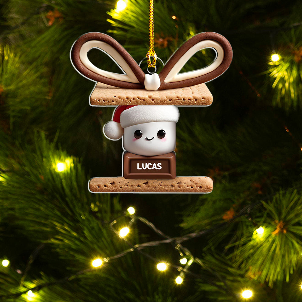 Custom Family Ornament, Christmas Gift for Family Members •  Happy Smores Version 2 - Personalized Acrylic Ornament - Gifts For Family, Friends, Coworkers