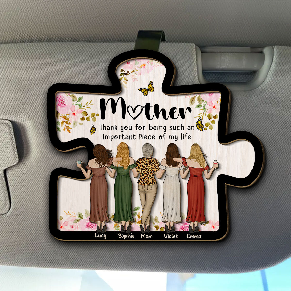 Important Piece - Personalized Car Visor Clip