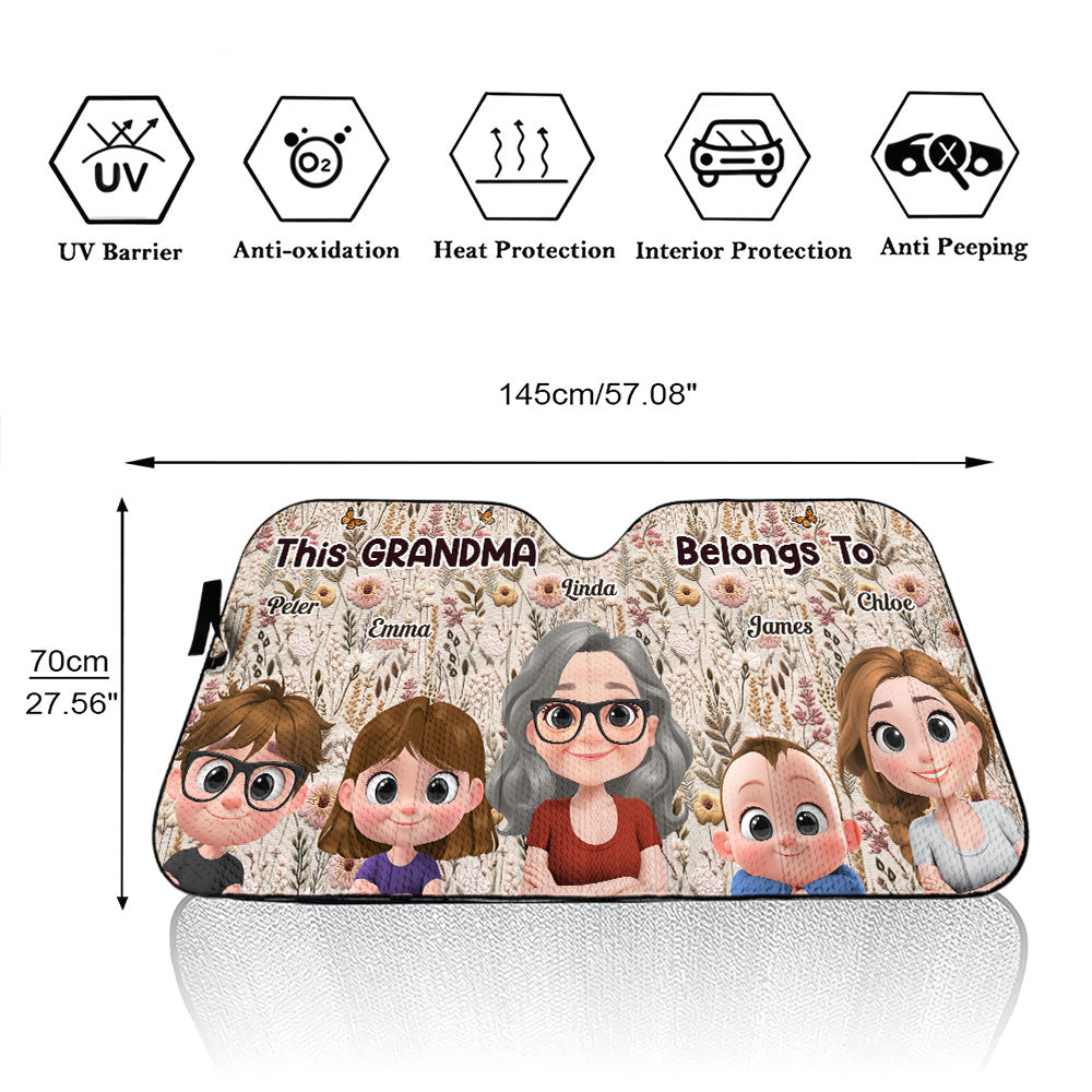 Wildflower Garden - Personalized Car Sunshade