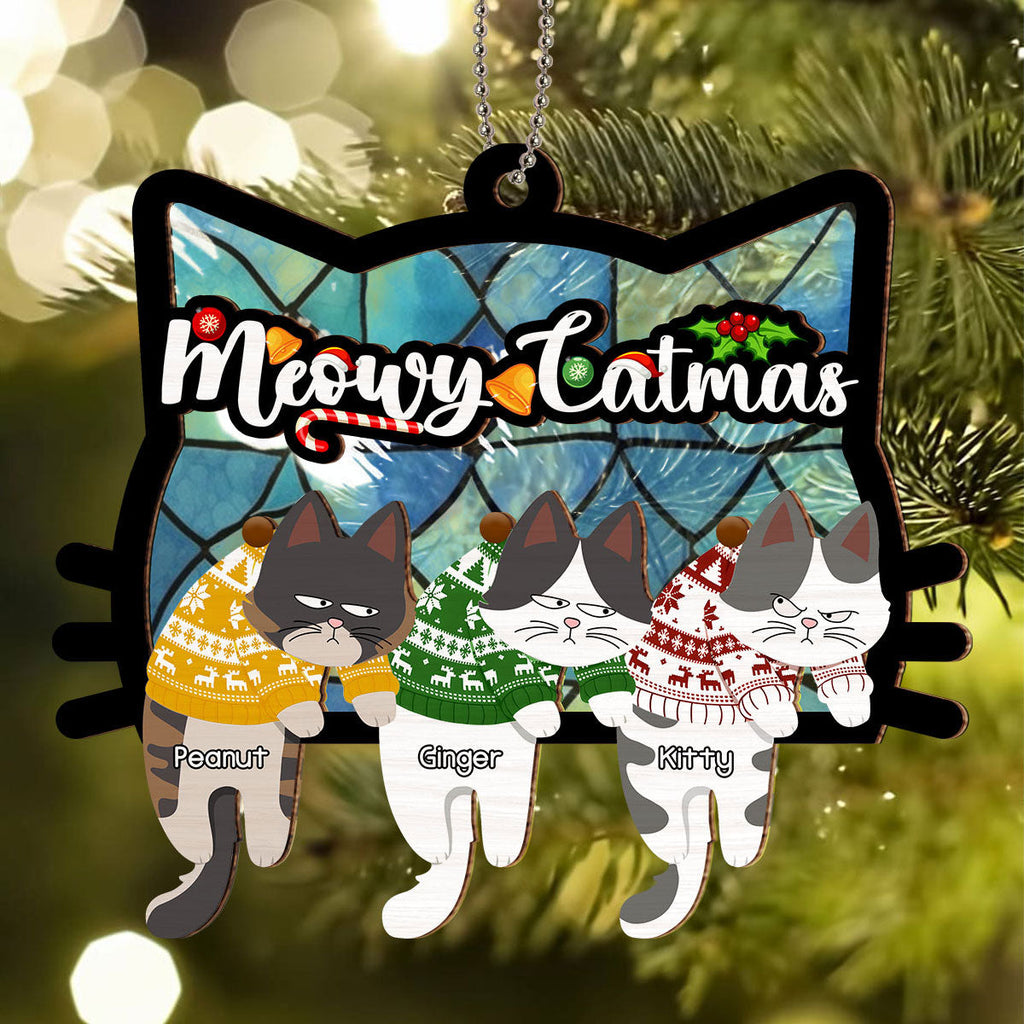 Custom Keepsake Christmas Ornament •  Have A Pawsome Christmas - Personalized Suncatcher Ornament