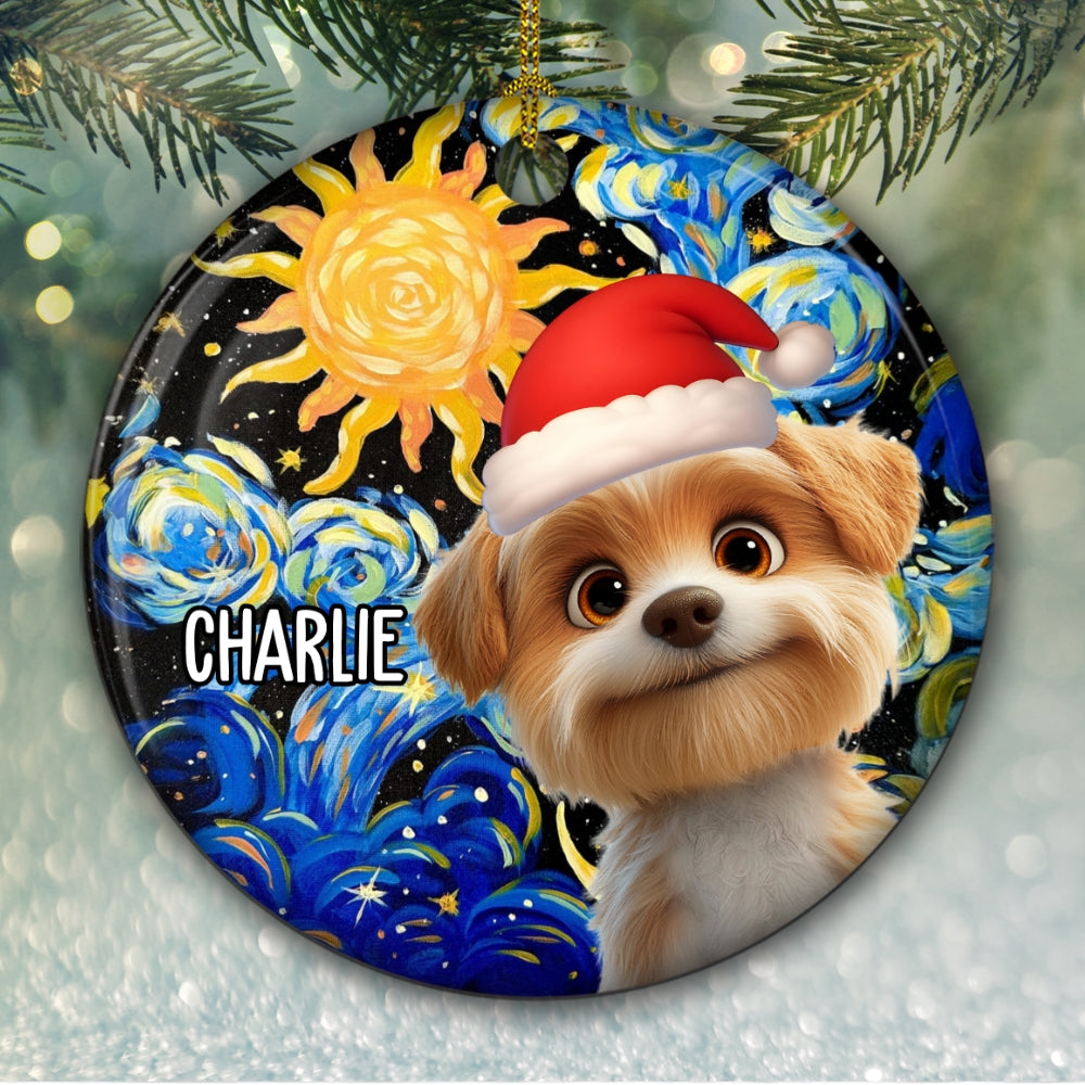 Custom Keepsake Christmas Ornament •  Holy Night - Personalized Ceramic Ornament
