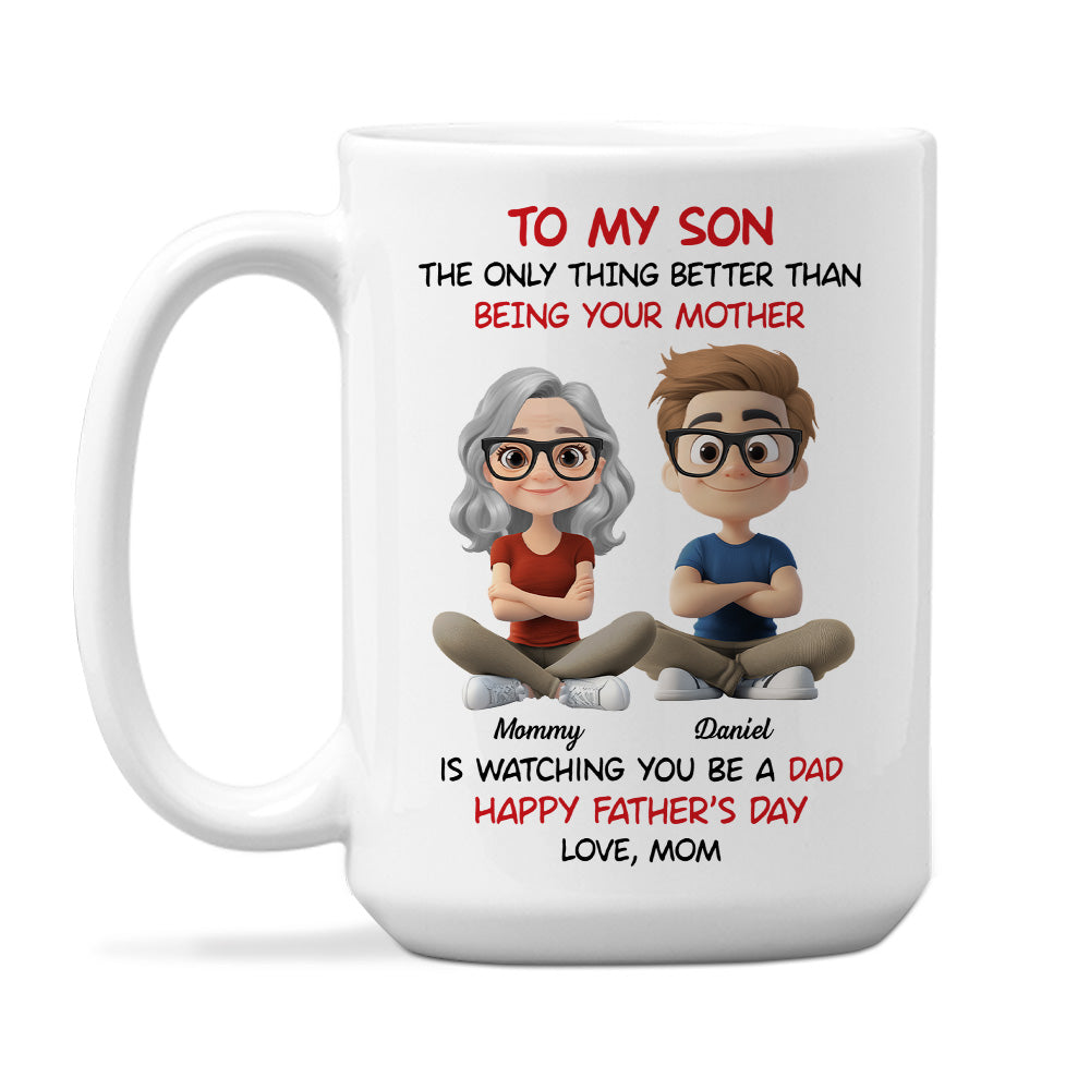 Custom Father's Day Gift For Son • To My Son Cartoonize - Personalized Coffee Mug