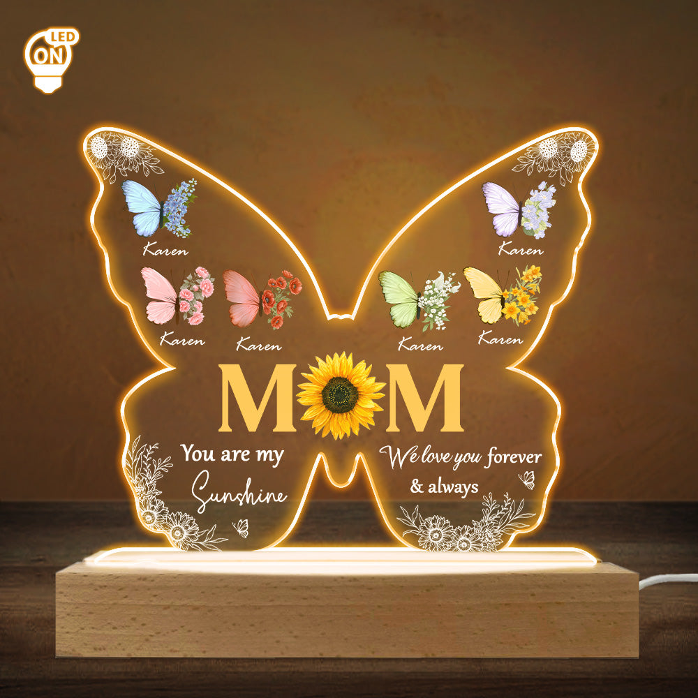 Custom Mother's Day Gift for Mom Grandma • Your Love Is Our Sunshine - Personalized LED Light