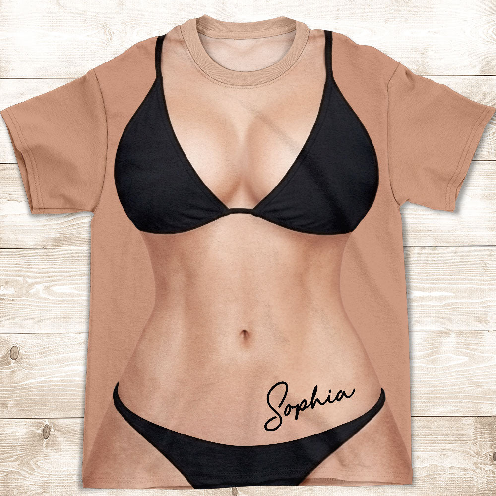 Custom Christmas Anniversary Keepsake Gifts For Wife • Sexy Body Vacation - Personalized All-over-print T-shirt