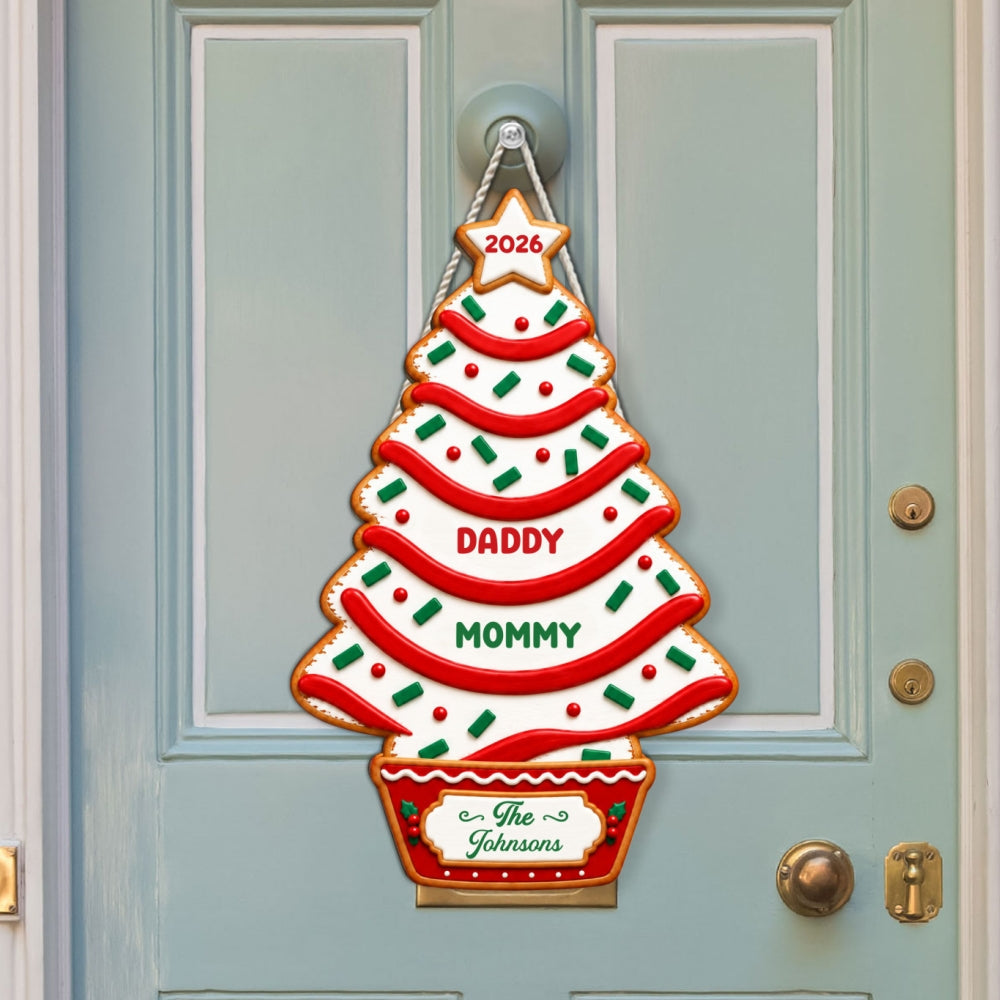 Frosted Family Tree - Personalized Wood Sign