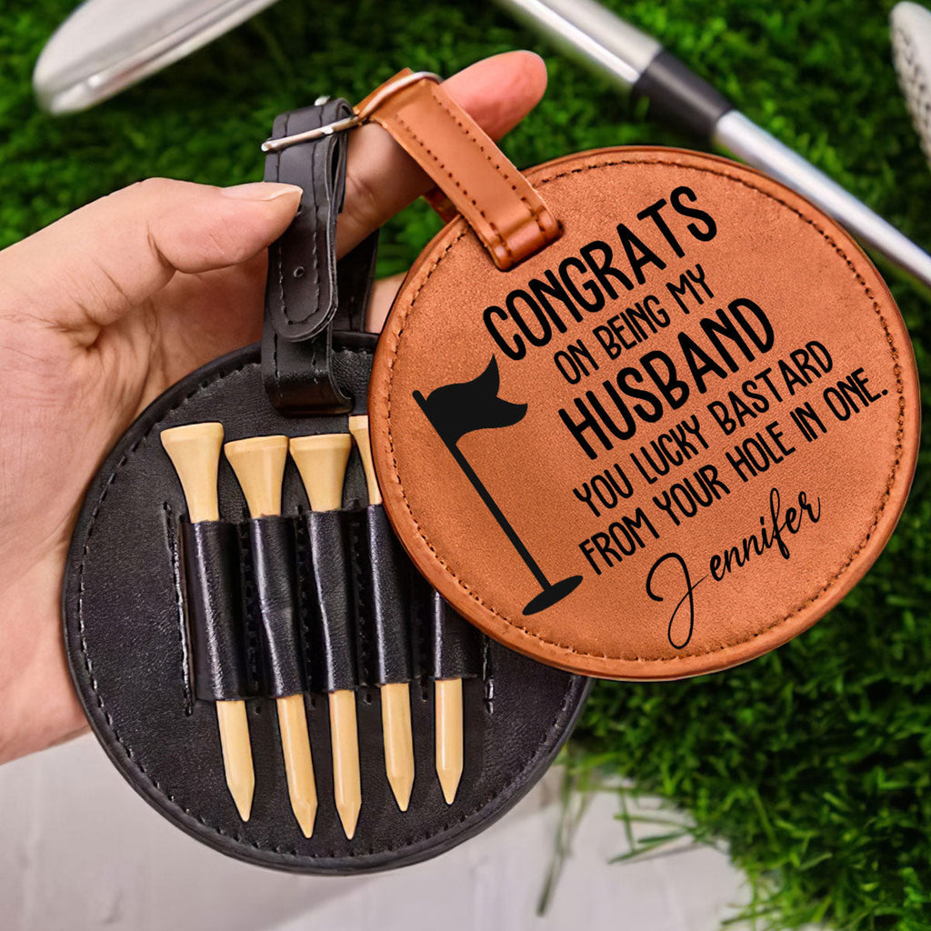 Congrats On Being My Husband - Personalized Golf Tee Bag