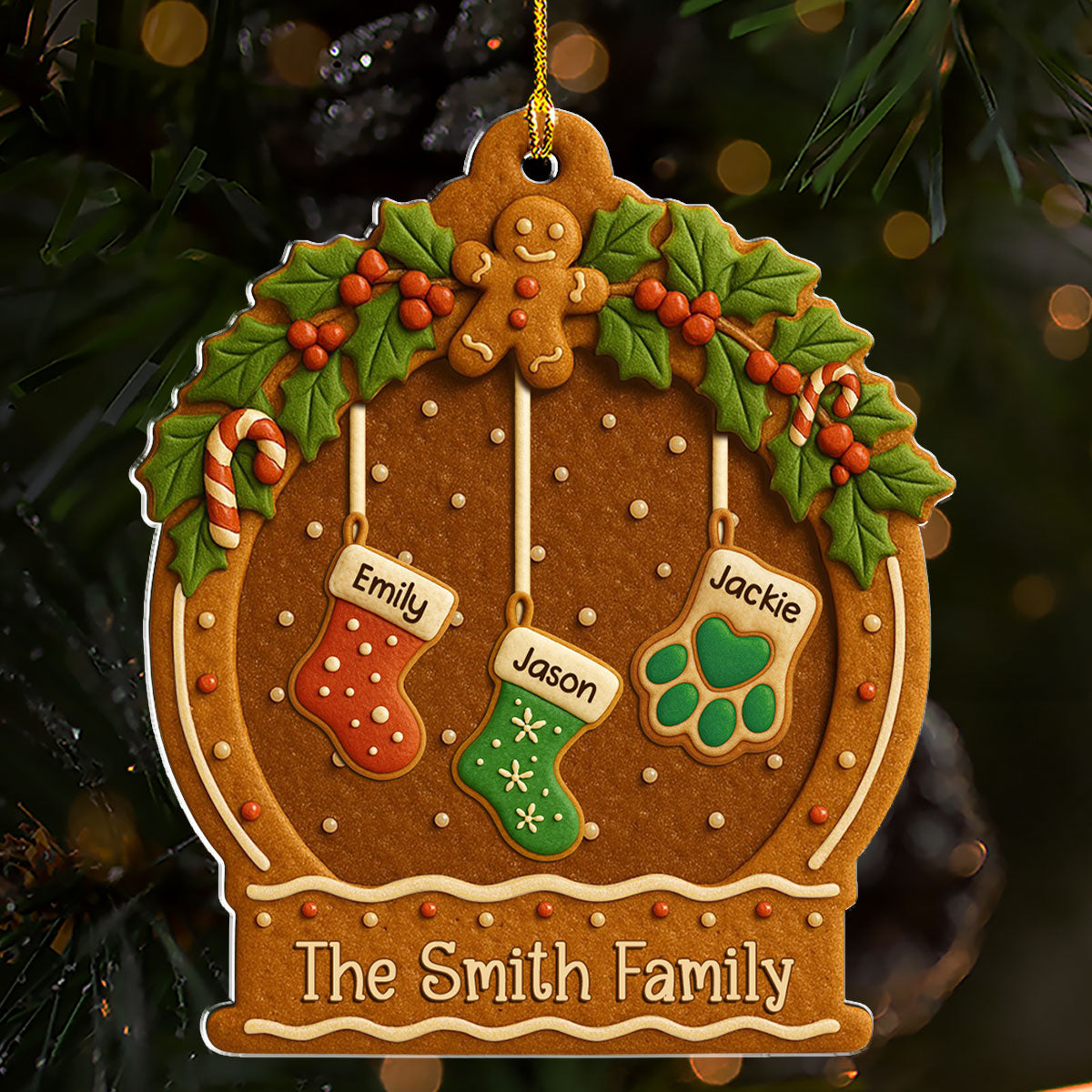 Custom Family Ornament, Christmas Gift for Family Members •  Family Cookies Christmas - Personalized Acrylic Ornament
