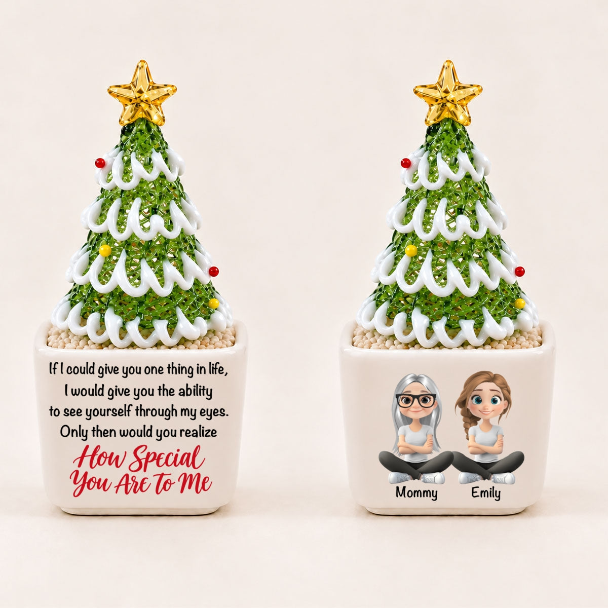 How Special You Are - Personalized Glass Christmas Tree