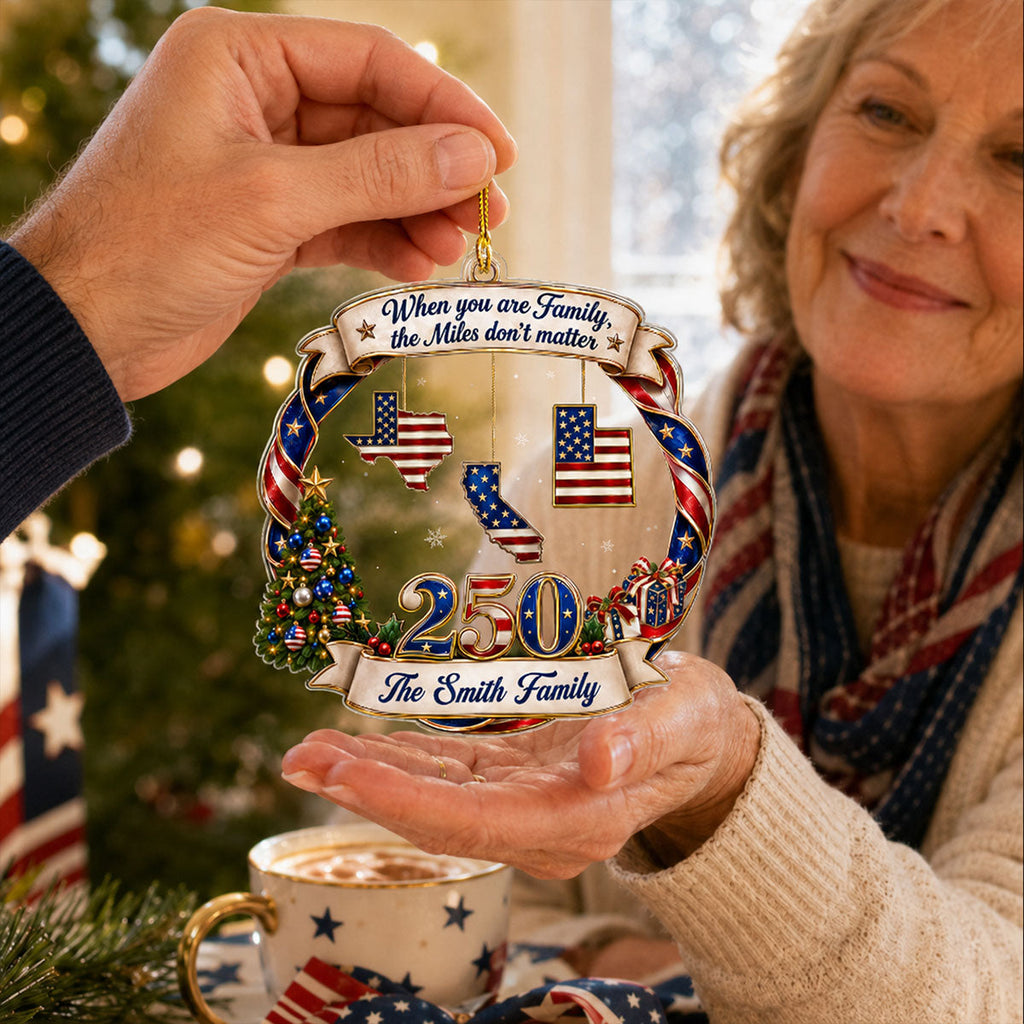 Custom Keepsake Christmas Ornament •  Together Wherever We Are - Personalized Acrylic Ornament