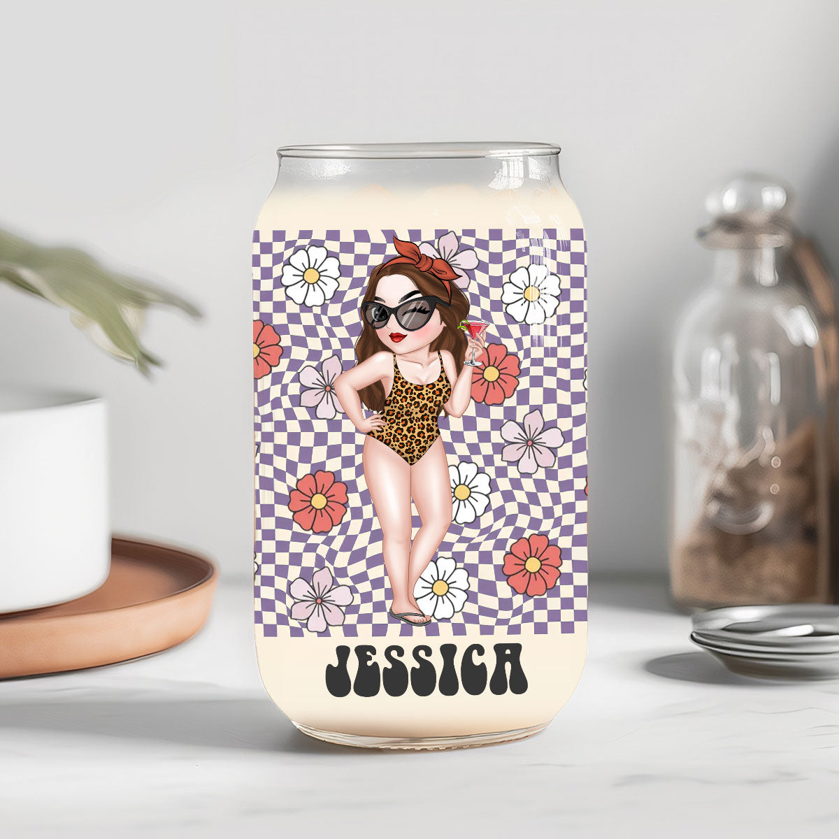 Retro Style - Personalized Glass Can