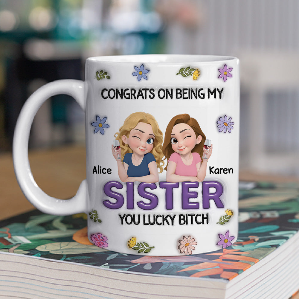 Custom Christmas & Birthday Gift for Brother & Sister • Congrats - Personalized 3D Inflated Effect Mug