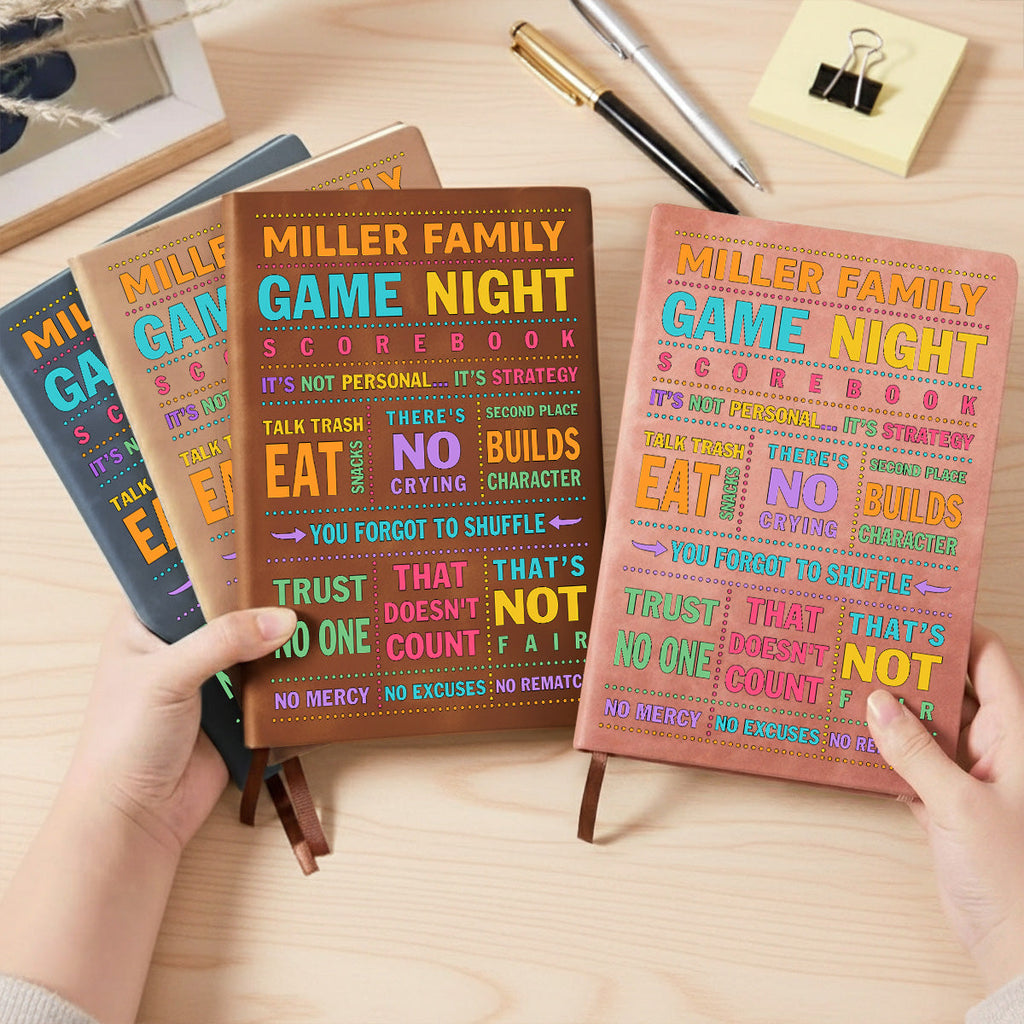 Game Night With Us - Personalized Leather Journal
