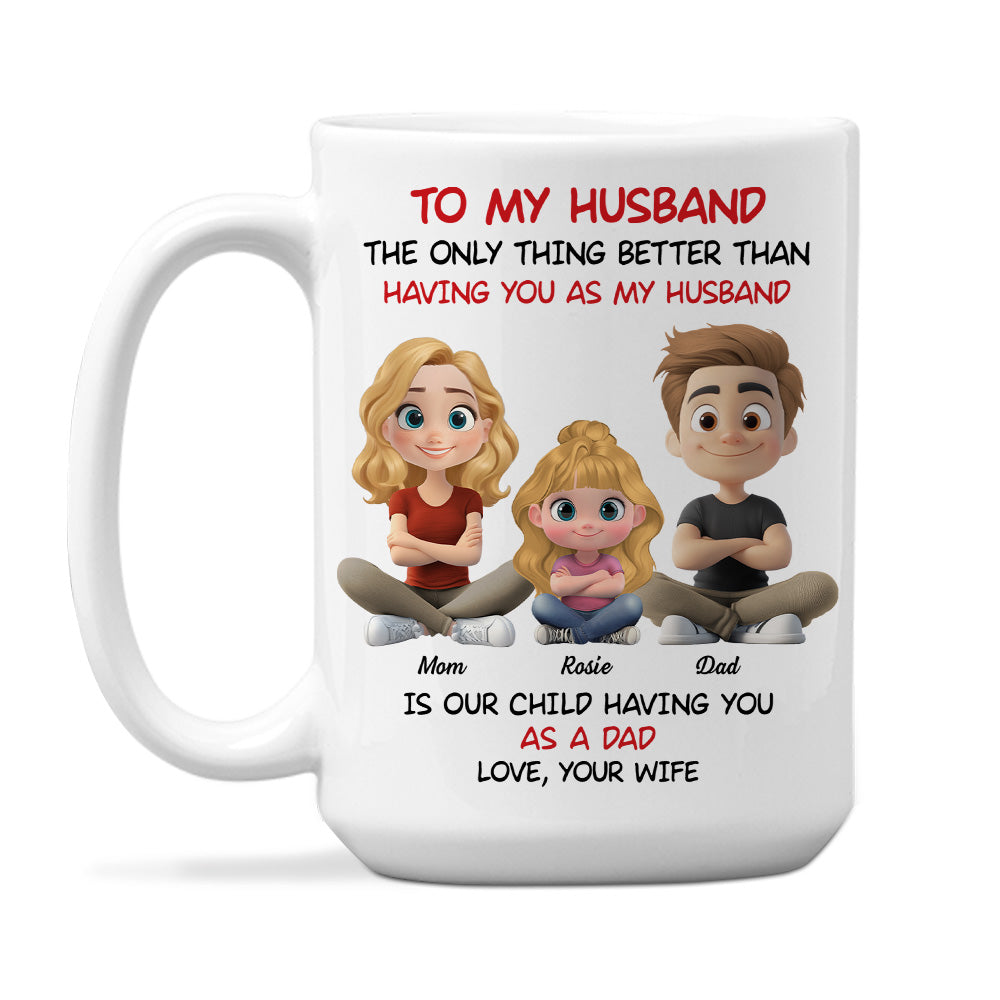 Custom Anniversary Keepsake Gifts For Couple • To My Husband Cartoonize - Personalized Coffee Mug