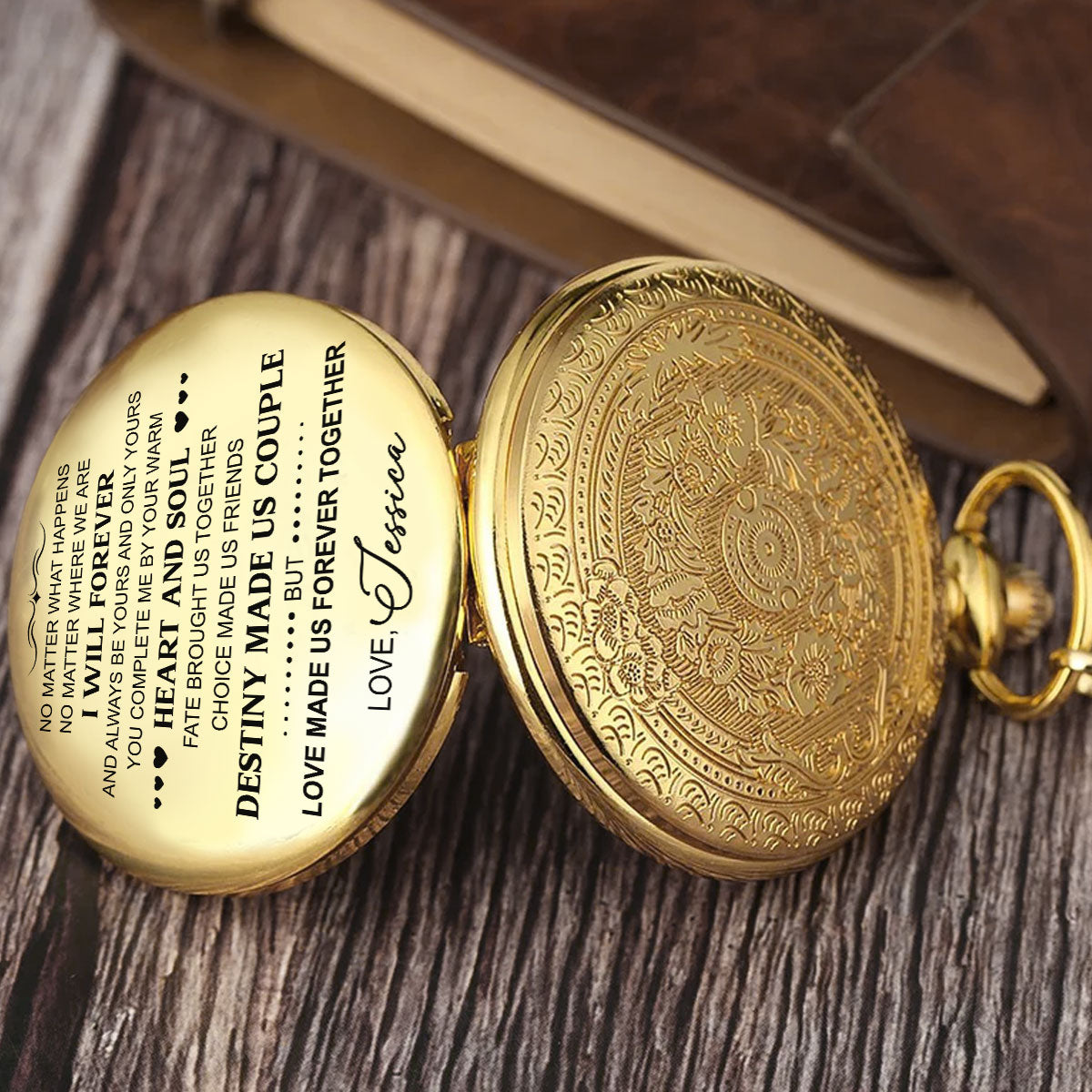 Love Forever - Personalized Print Pocket Watch