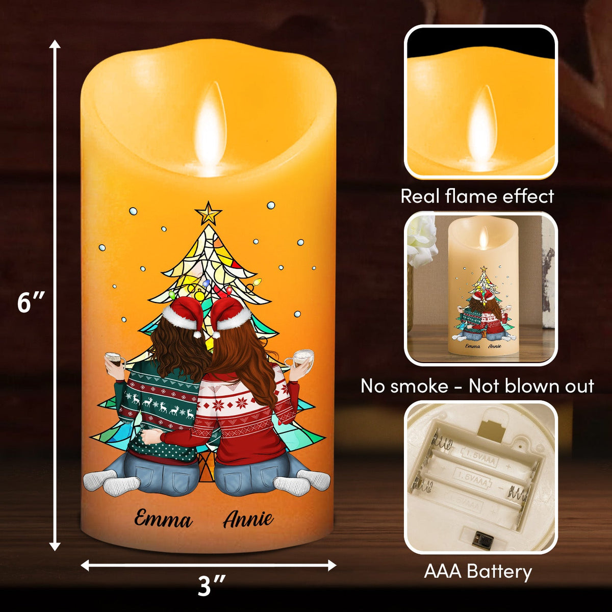 Friends Always Beside You - Personalized LED Candle
