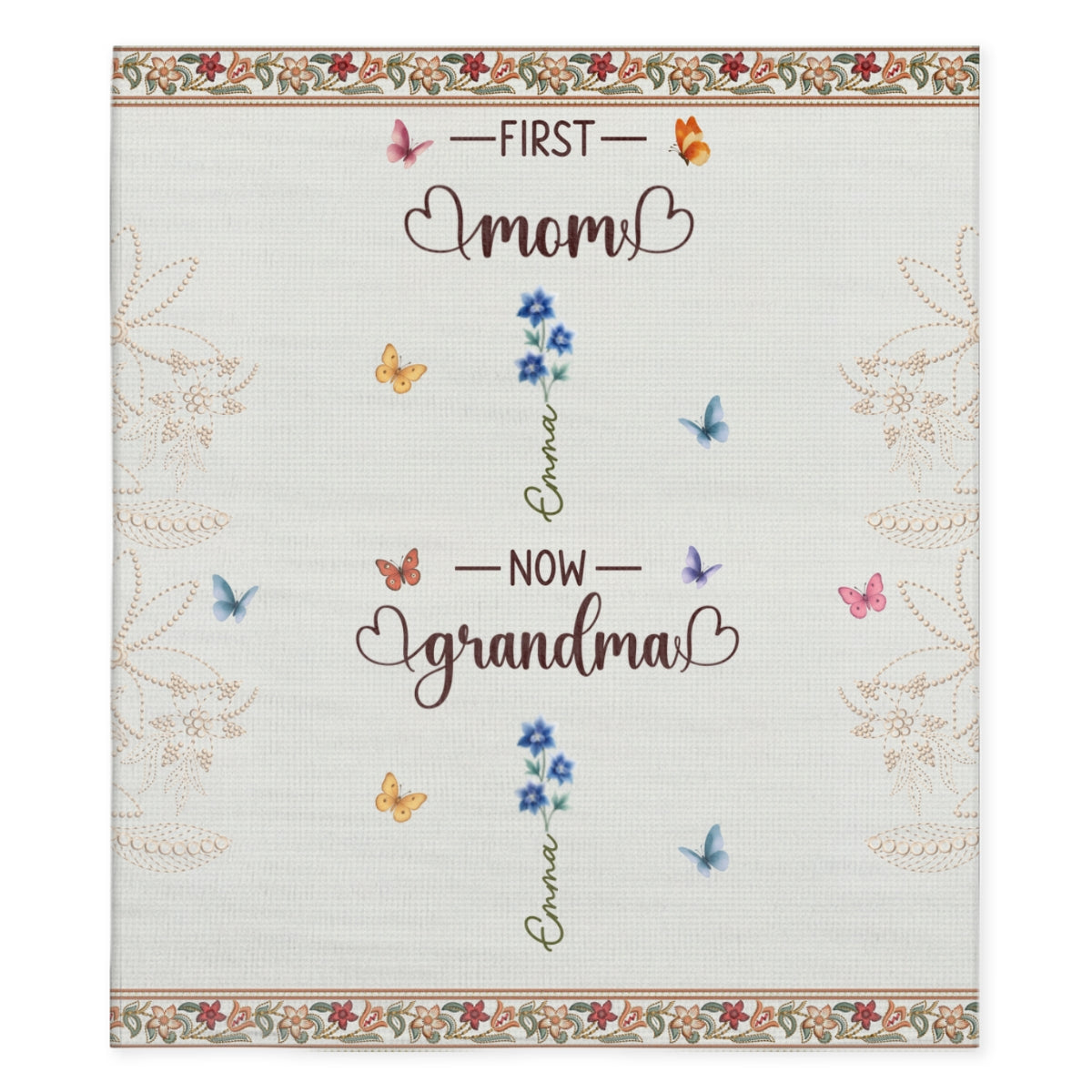 Grandma Little Blessing - Personalized Fleece Blanket