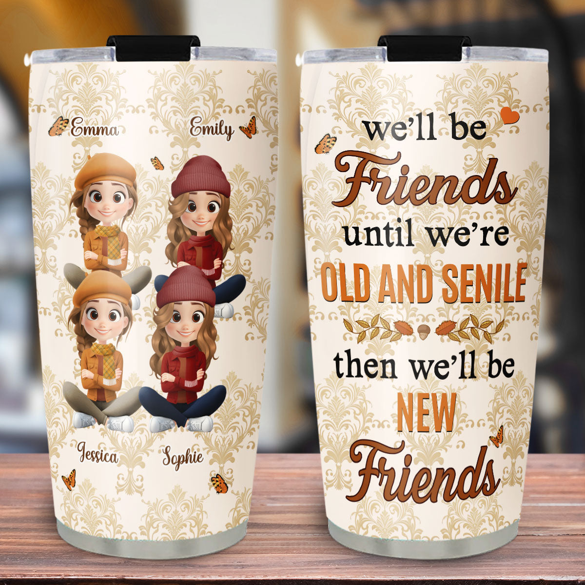 Custom Christmas Birthday Gifts For Best Friend • Besties For Life - Personalized Tumbler