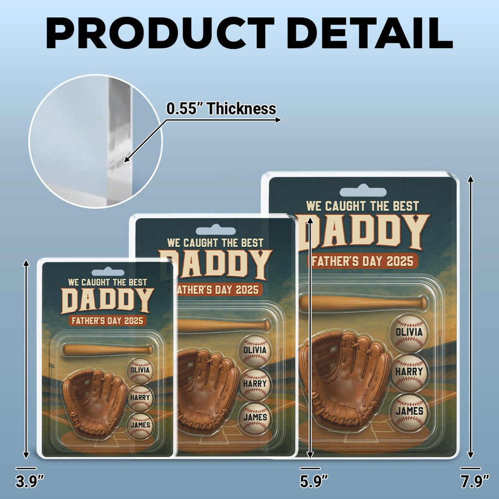 Custom Father's Day Decor, Gift for Dad & Grandpa • Baseball Daddy - Personalized Acrylic Plaque