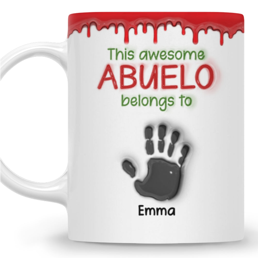 Custom Christmas & Birthday Keepsake Gift • This Awesome Dad Belongs To Us - Personalized 3D Inflated Effect Mug