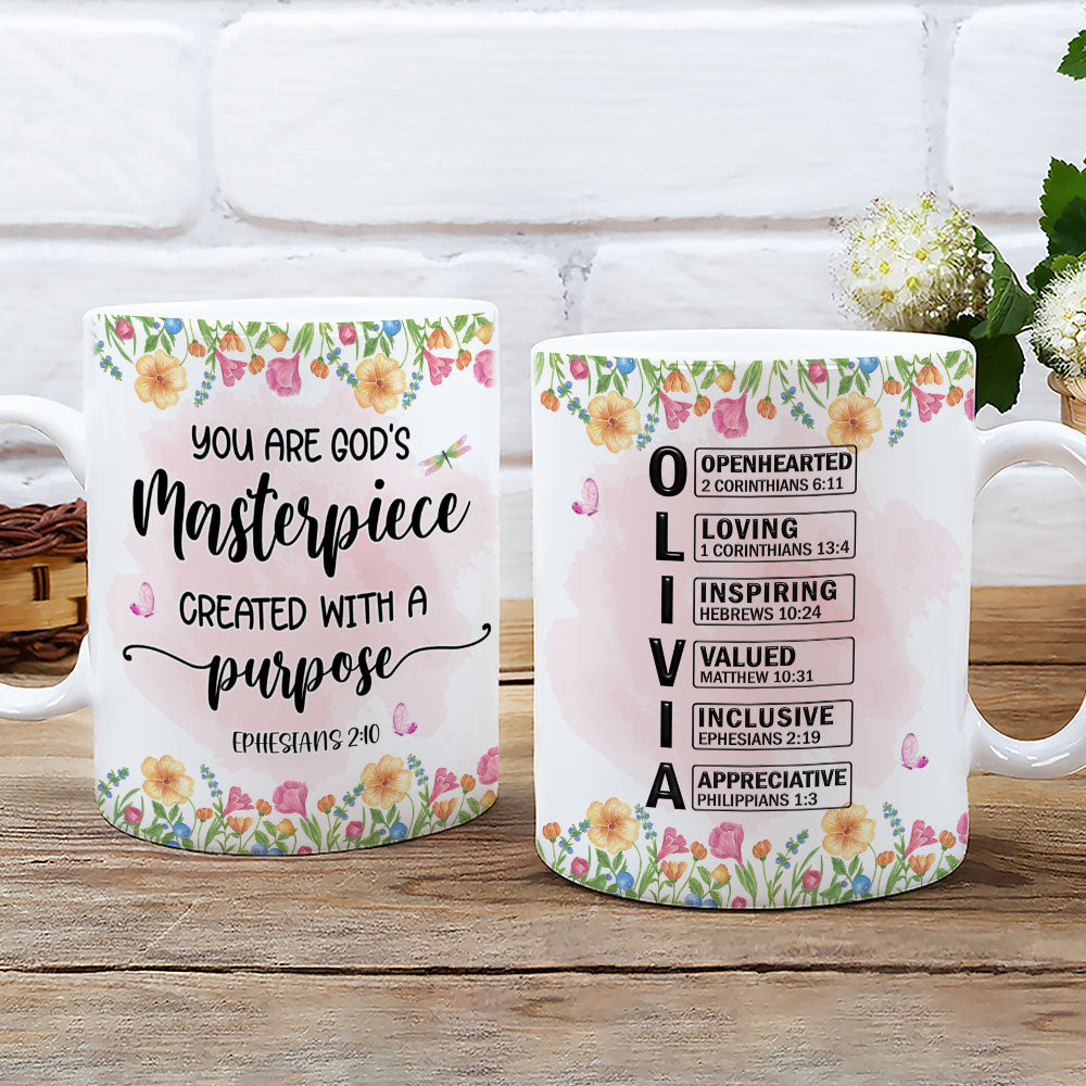Custom Christmas & Birthday Gift for Daughter • You Are Masterpiece - Personalized Coffee Mug
