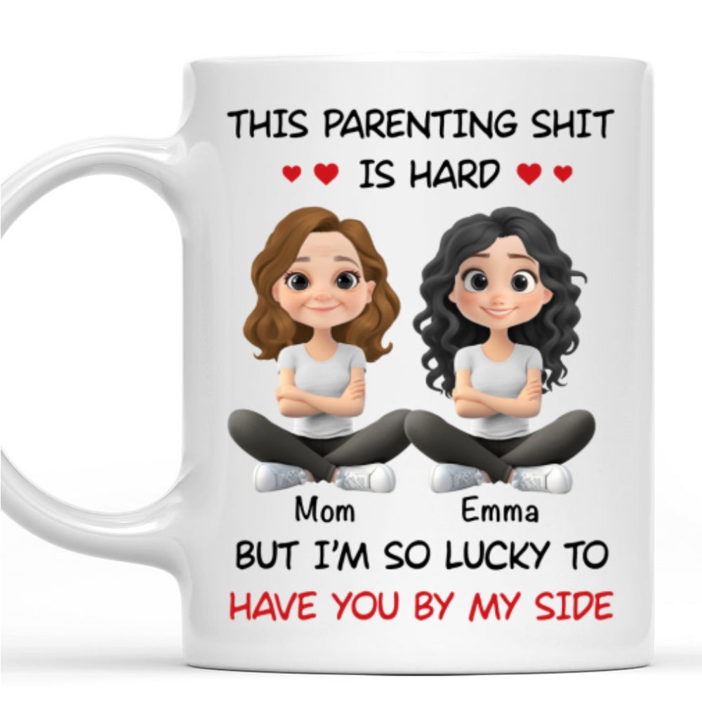 Custom Mother's Day Gift for Mom & Grandma • I Am So Lucky - Personalized Coffee Mug