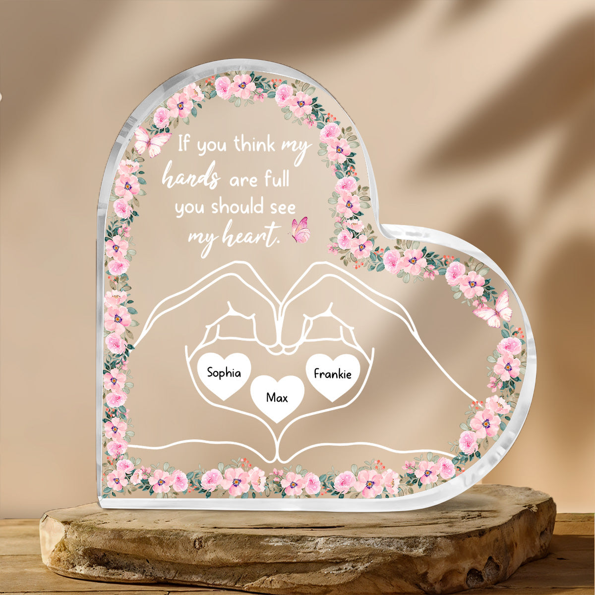 Custom Mother's Day Decor, Gift for Mom & Grandma • You Should See My Heart - Personalized Acrylic Plaque