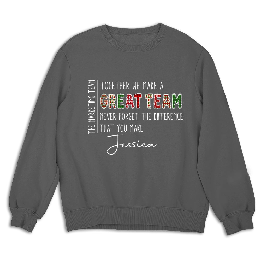 Custom Coworker, Christmas & Birthday Team Appreciation Gift • Teamwork Makes The Dream Work - Personalized Shirt