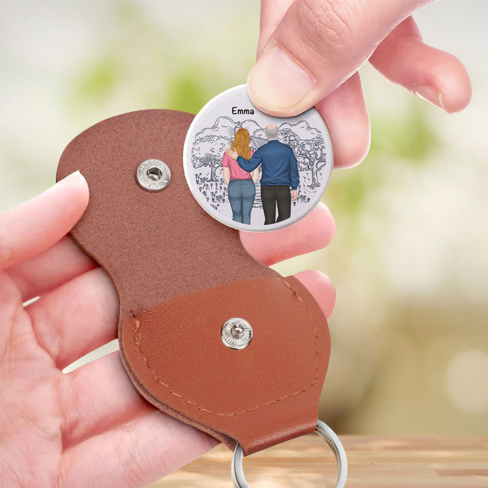 Custom Daughter Coin Keychain, Mother's Day Birthday Gifts • I Can Not Promise To Be Here - Personalized Pocket Hug