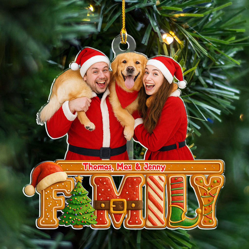 Custom Photo Family Ornament, Christmas Gift for Family Members • Our Christmas Cake Crew Photo - Personalized Acrylic Ornament