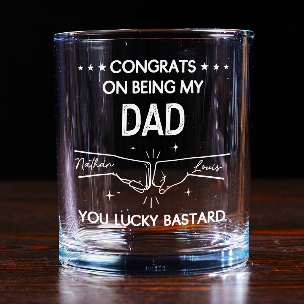 Custom Christmas Birthday Drinkware Gifts for Brother • Congrats - Personalized Whiskey Glass