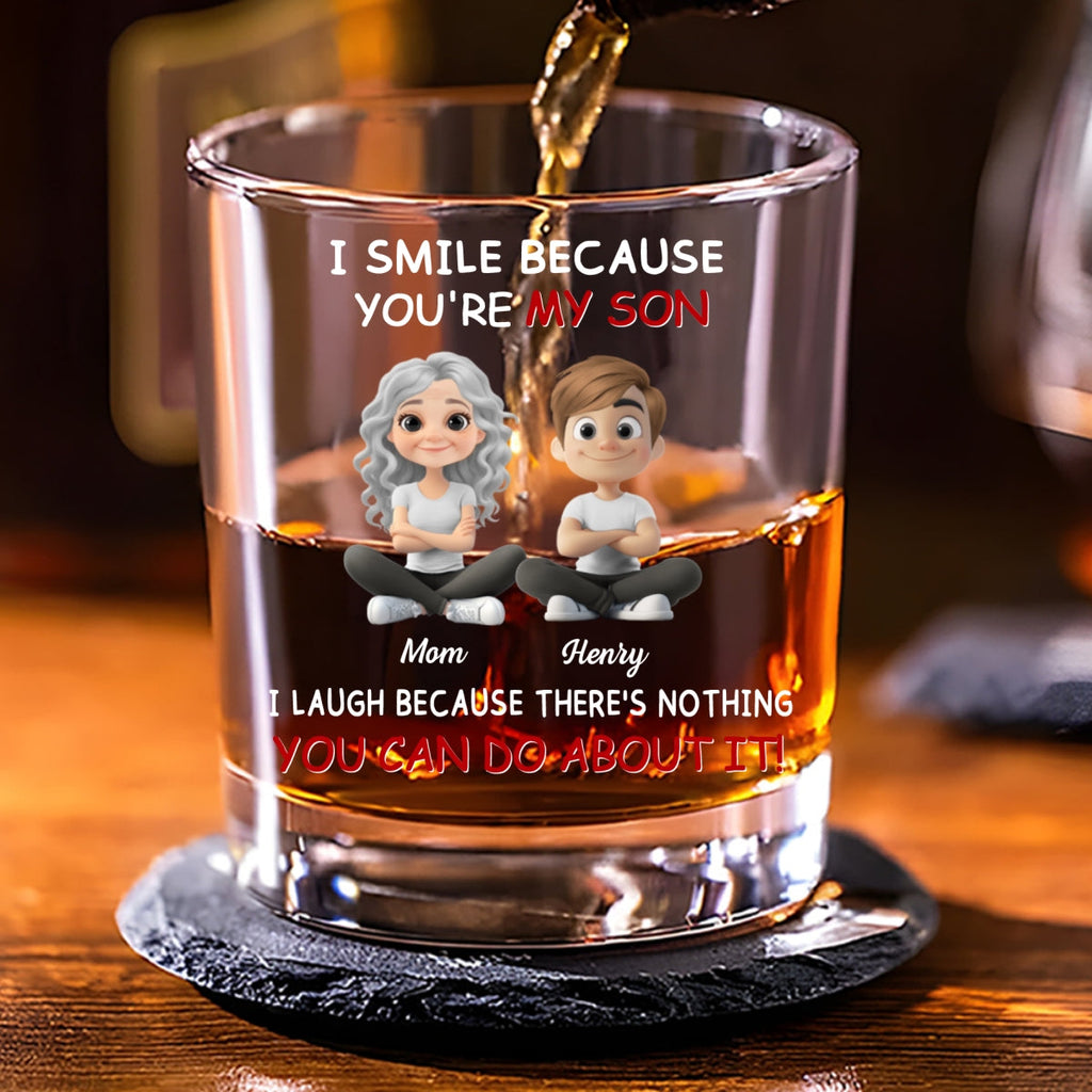 To My Son - Personalized Whiskey Glass