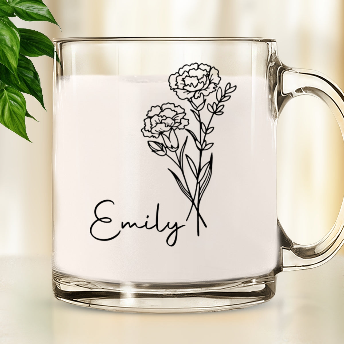 Custom Best Friend, Christmas & Birthday Friendship Keepsake Gift • Live Life In Full Bloom - Personalized Glass Mug