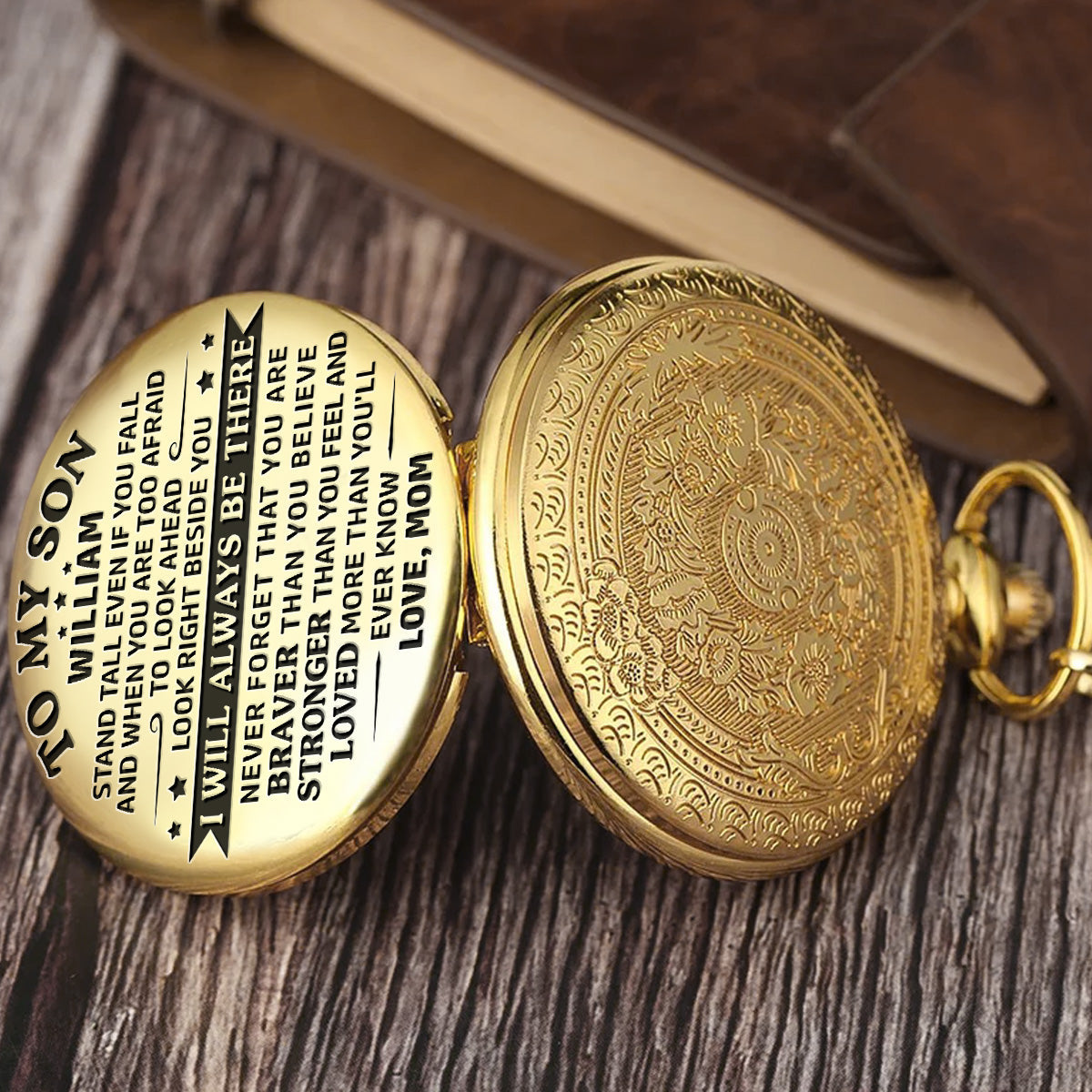 To My Son - I Will Always Be There - Personalized Pocket Watch