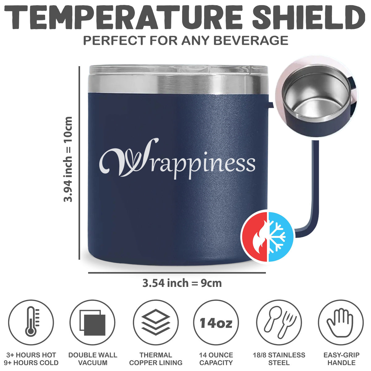 You And Me And Our Lovely Dogs - Personalized 14oz Stainless Steel Tumbler With Handle