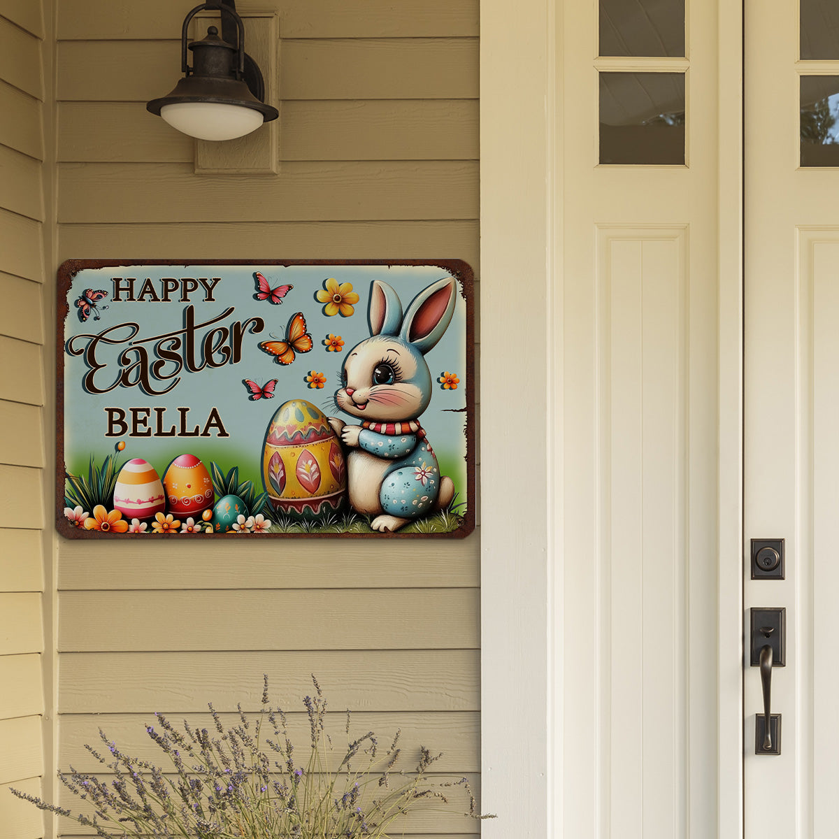 Custom 3D Home & Wall Decor, Birthday & Christmas Gift • Bunny Festival Fun - Personalized 3D Inflated Effect Metal Sign