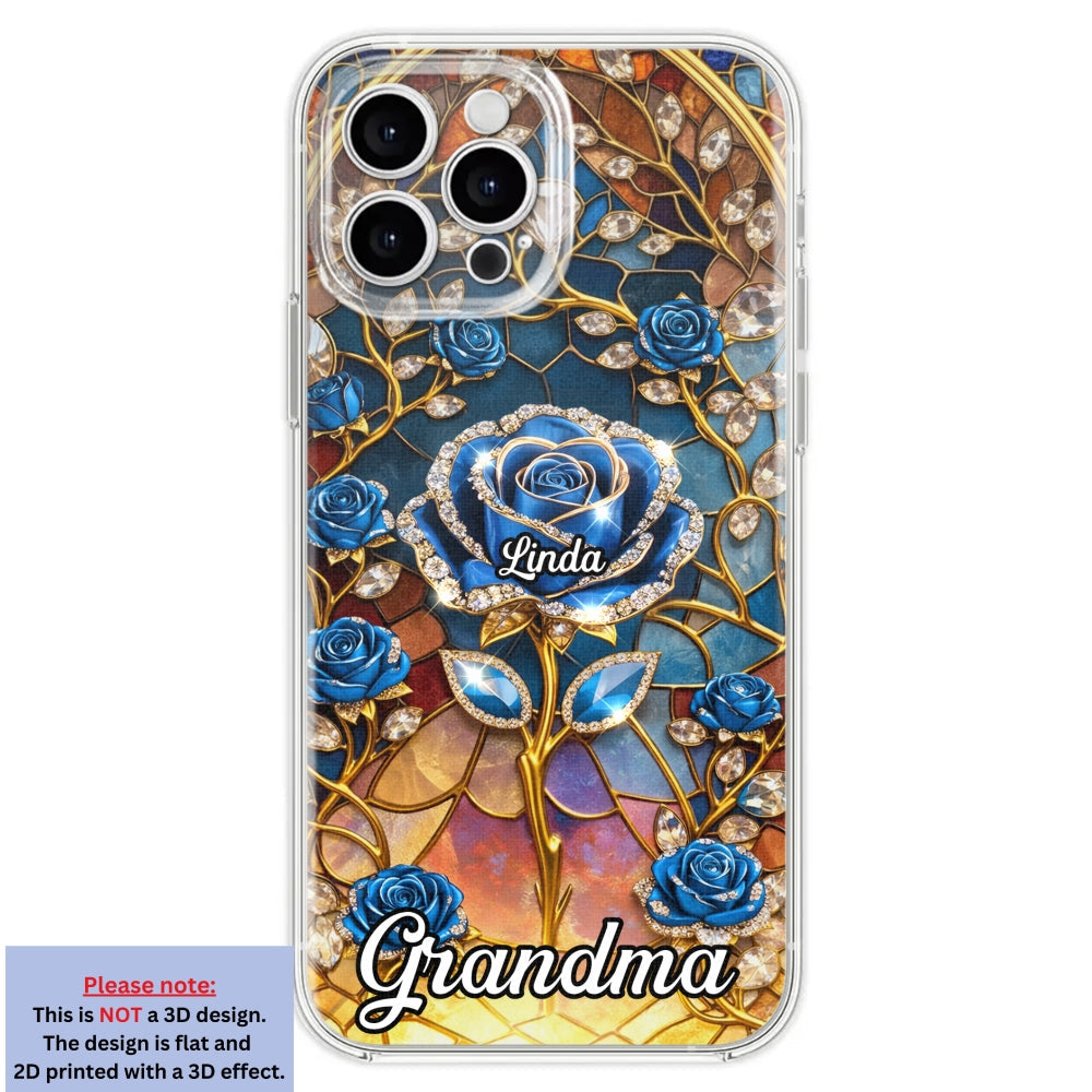 Rose Flower Grandma - Personalized 3D Effect Phone Case