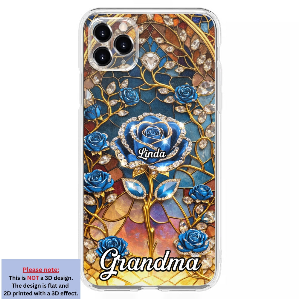Rose Flower Grandma - Personalized 3D Effect Phone Case