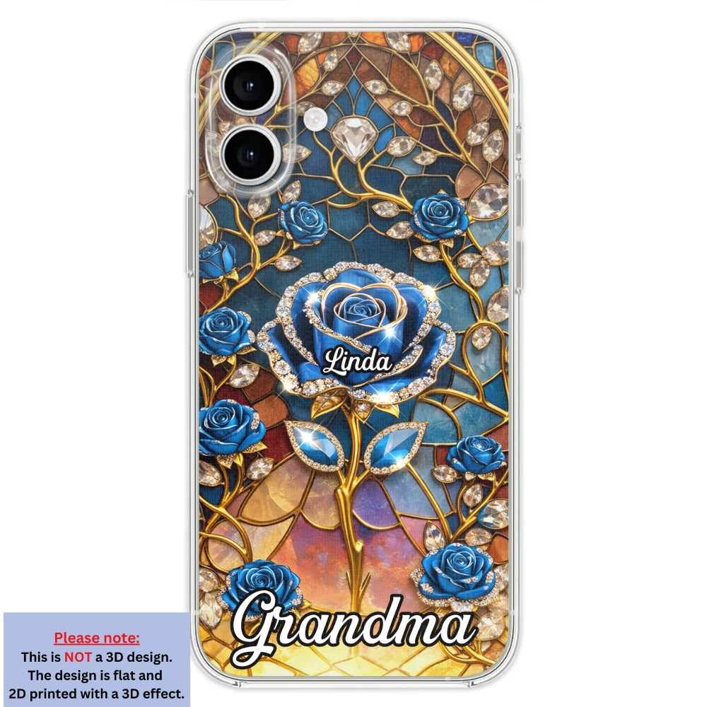 Rose Flower Grandma - Personalized 3D Effect Phone Case
