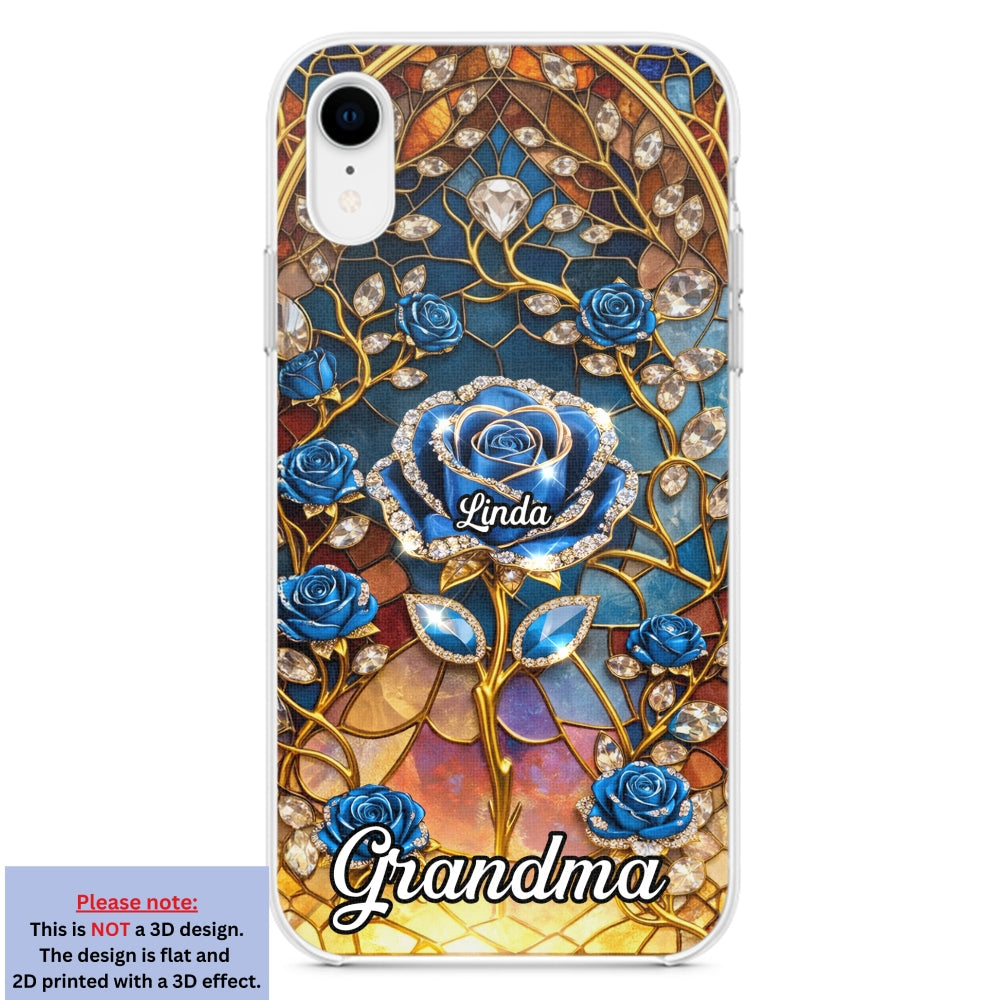 Rose Flower Grandma - Personalized 3D Effect Phone Case