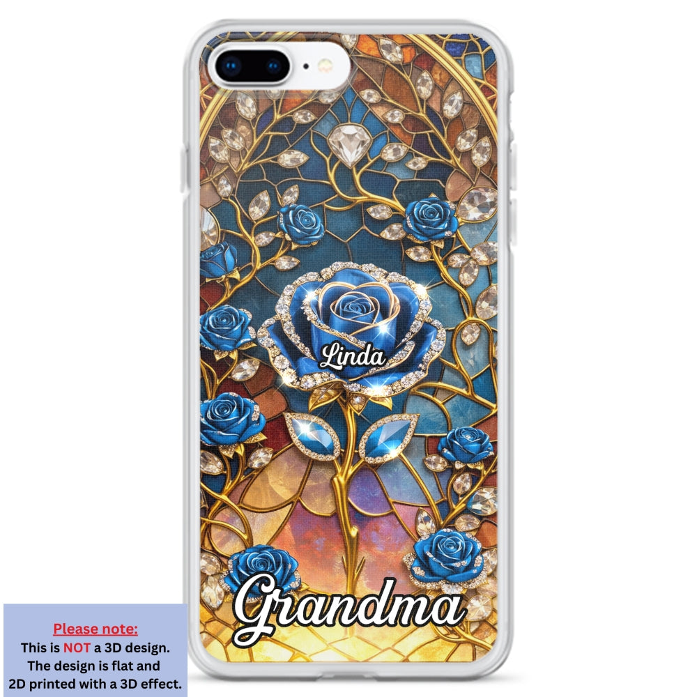 Rose Flower Grandma - Personalized 3D Effect Phone Case