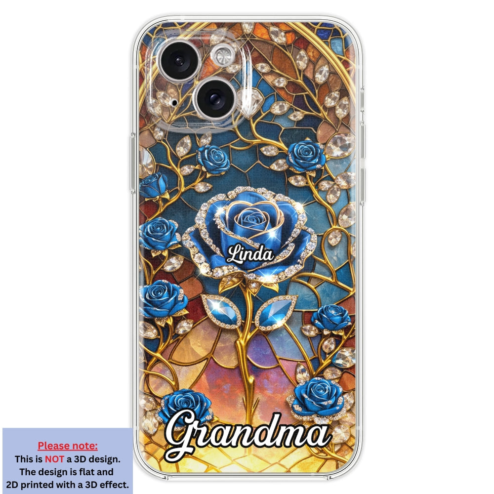 Rose Flower Grandma - Personalized 3D Effect Phone Case