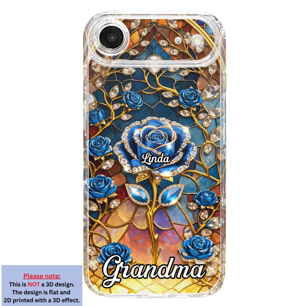 Rose Flower Grandma - Personalized 3D Effect Phone Case