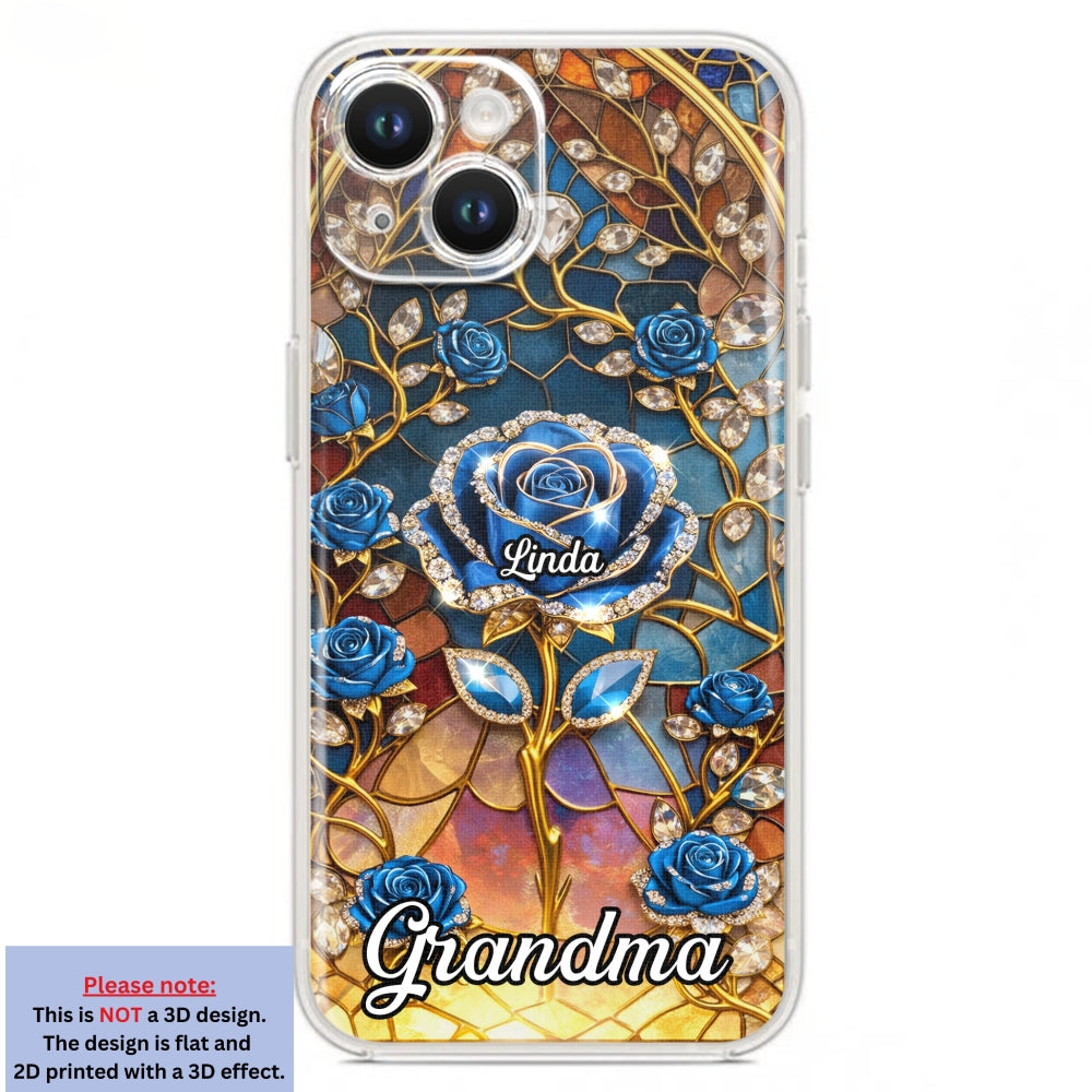 Rose Flower Grandma - Personalized 3D Effect Phone Case